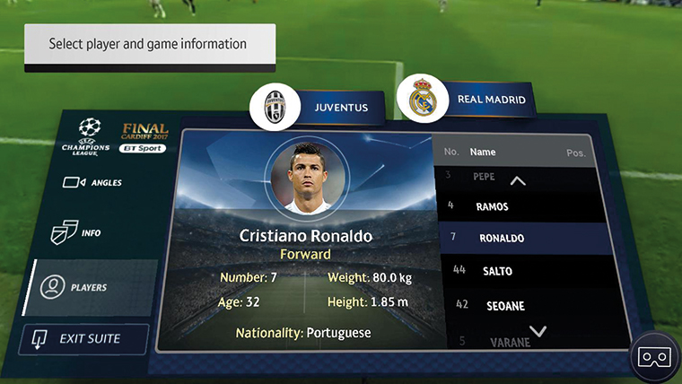 Watch the Champions League final in VR with BT Sport